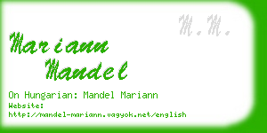 mariann mandel business card
